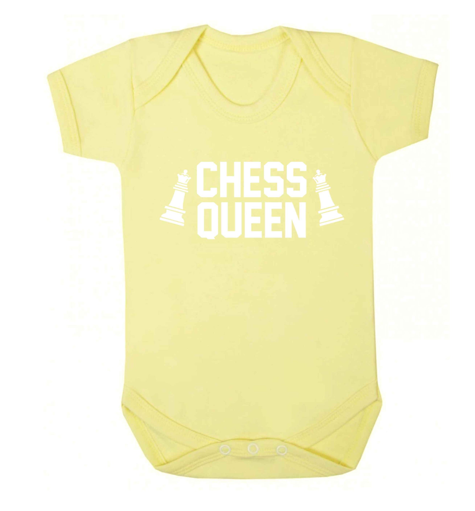 Chess queen Baby Vest pale yellow 18-24 months