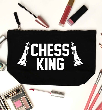 Chess king black makeup bag