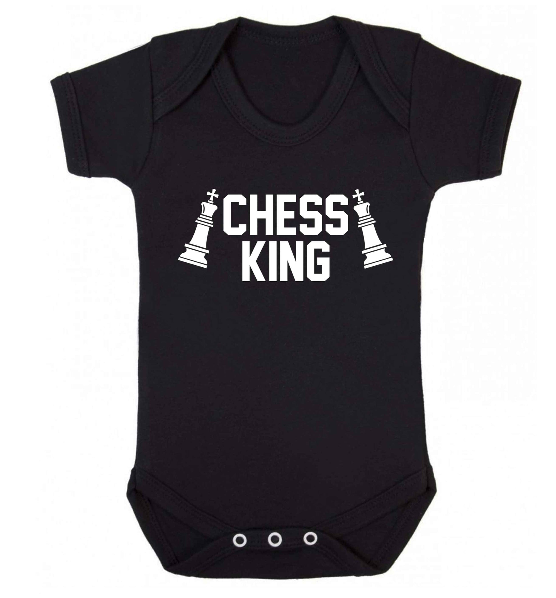 Chess king Baby Vest black 18-24 months