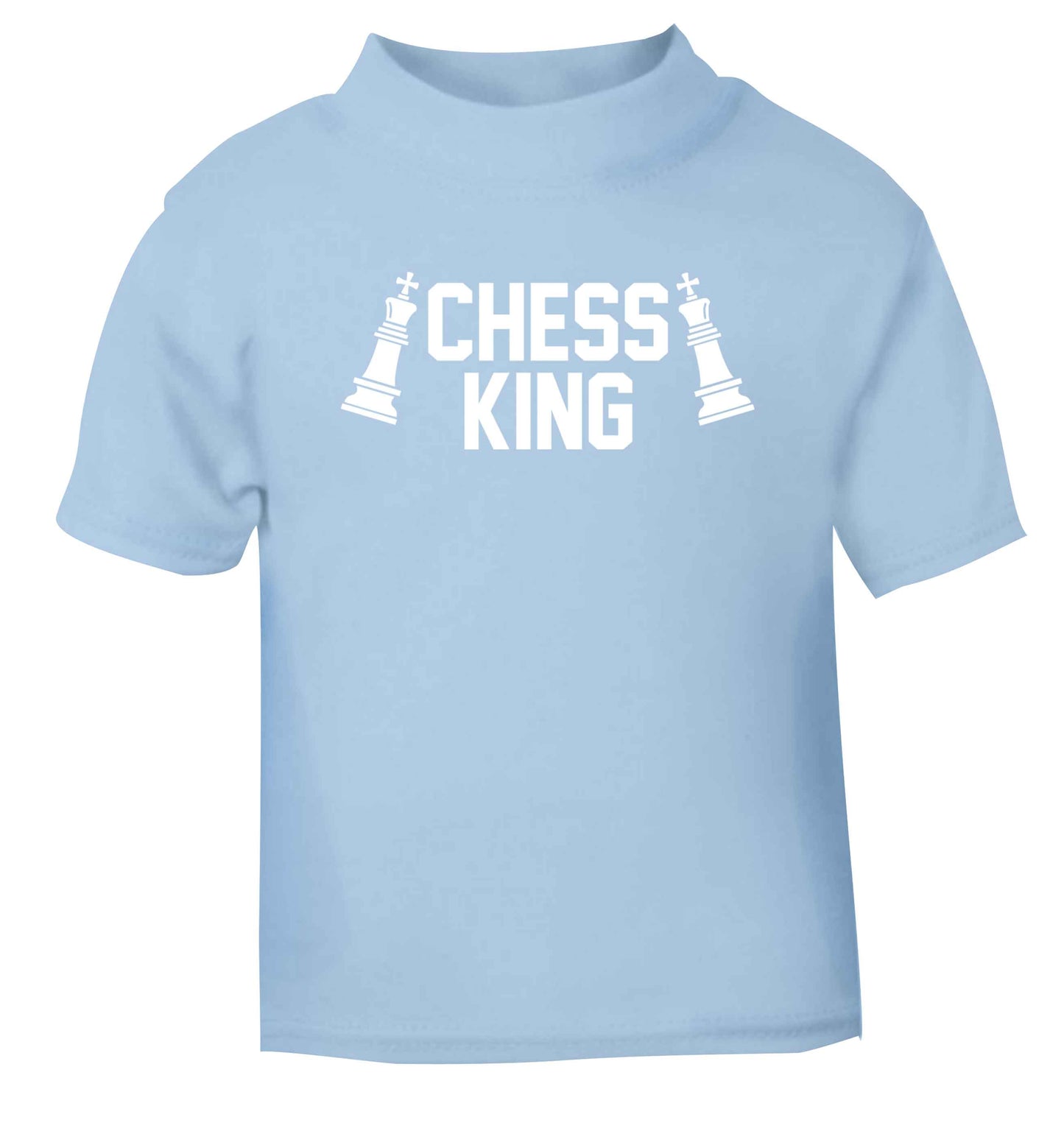 Chess king light blue Baby Toddler Tshirt 2 Years