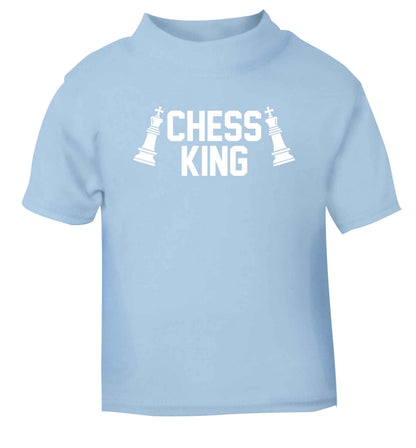 Chess king light blue Baby Toddler Tshirt 2 Years