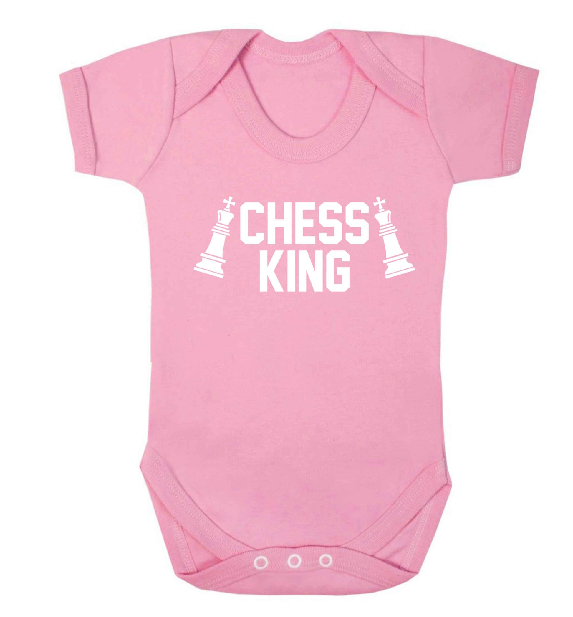 Chess king Baby Vest pale pink 18-24 months