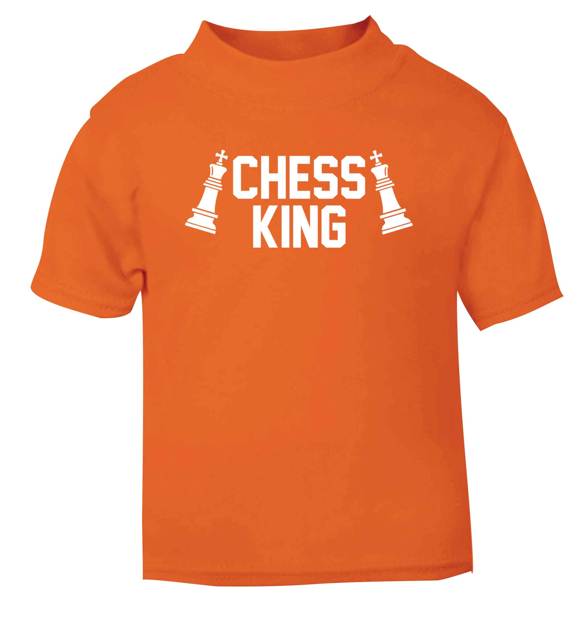 Chess king orange Baby Toddler Tshirt 2 Years