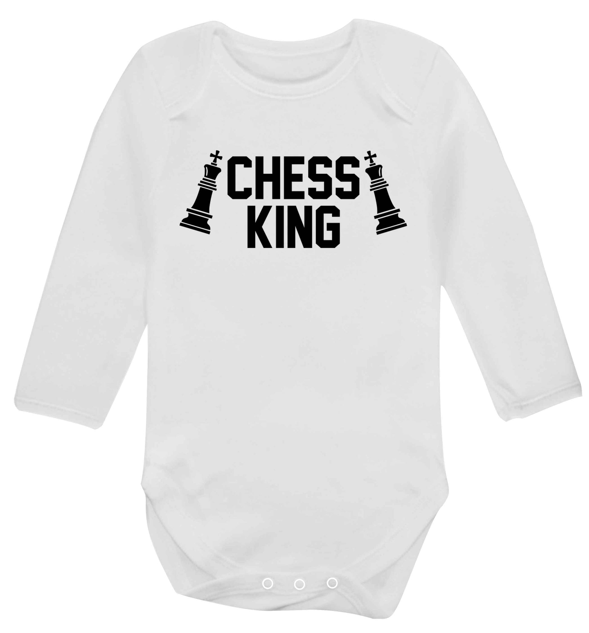 Chess king Baby Vest long sleeved white 6-12 months