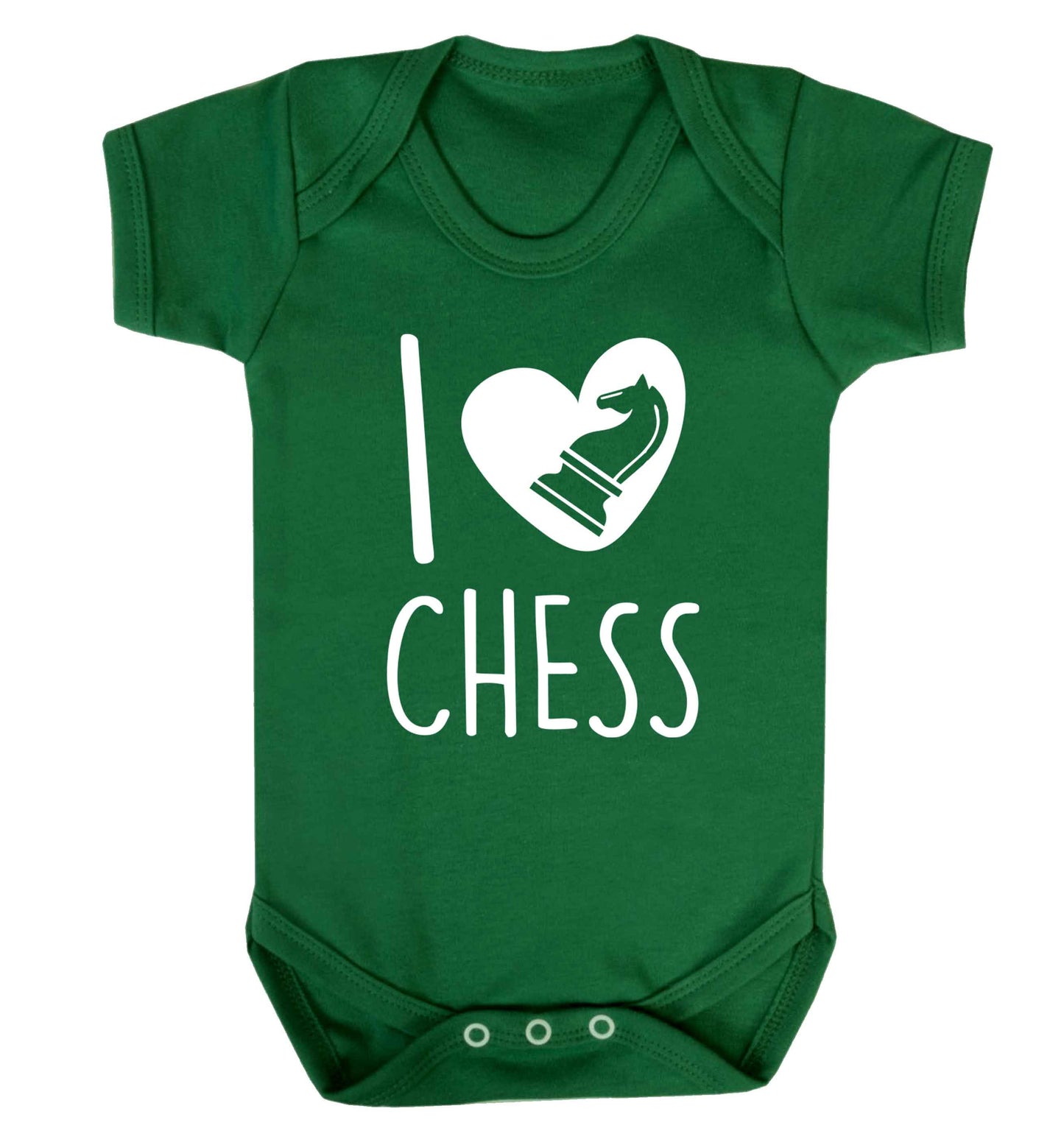 I love chess Baby Vest green 18-24 months