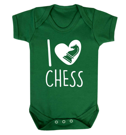 I love chess Baby Vest green 18-24 months