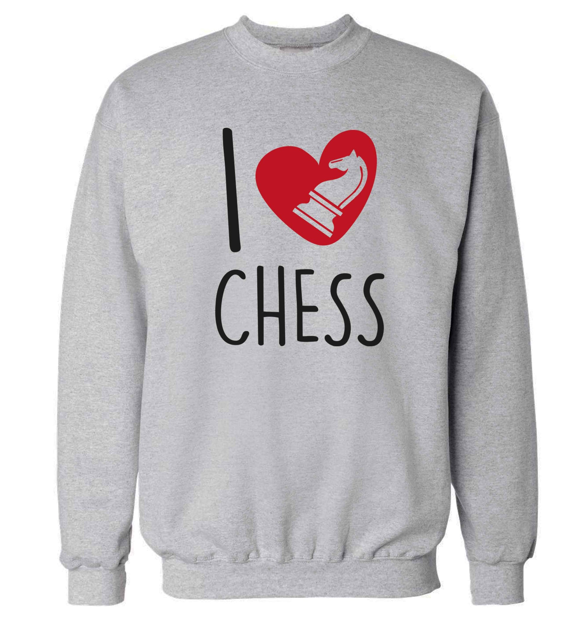 I love chess Adult's unisex grey Sweater 2XL