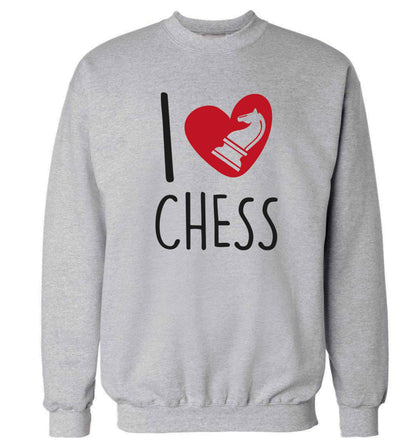 I love chess Adult's unisex grey Sweater 2XL