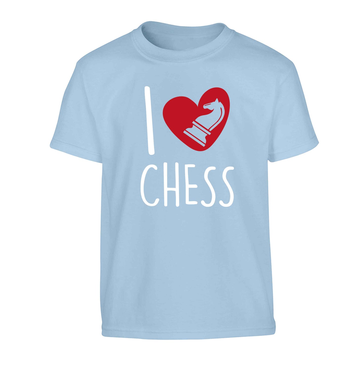 I love chess Children's light blue Tshirt 12-13 Years