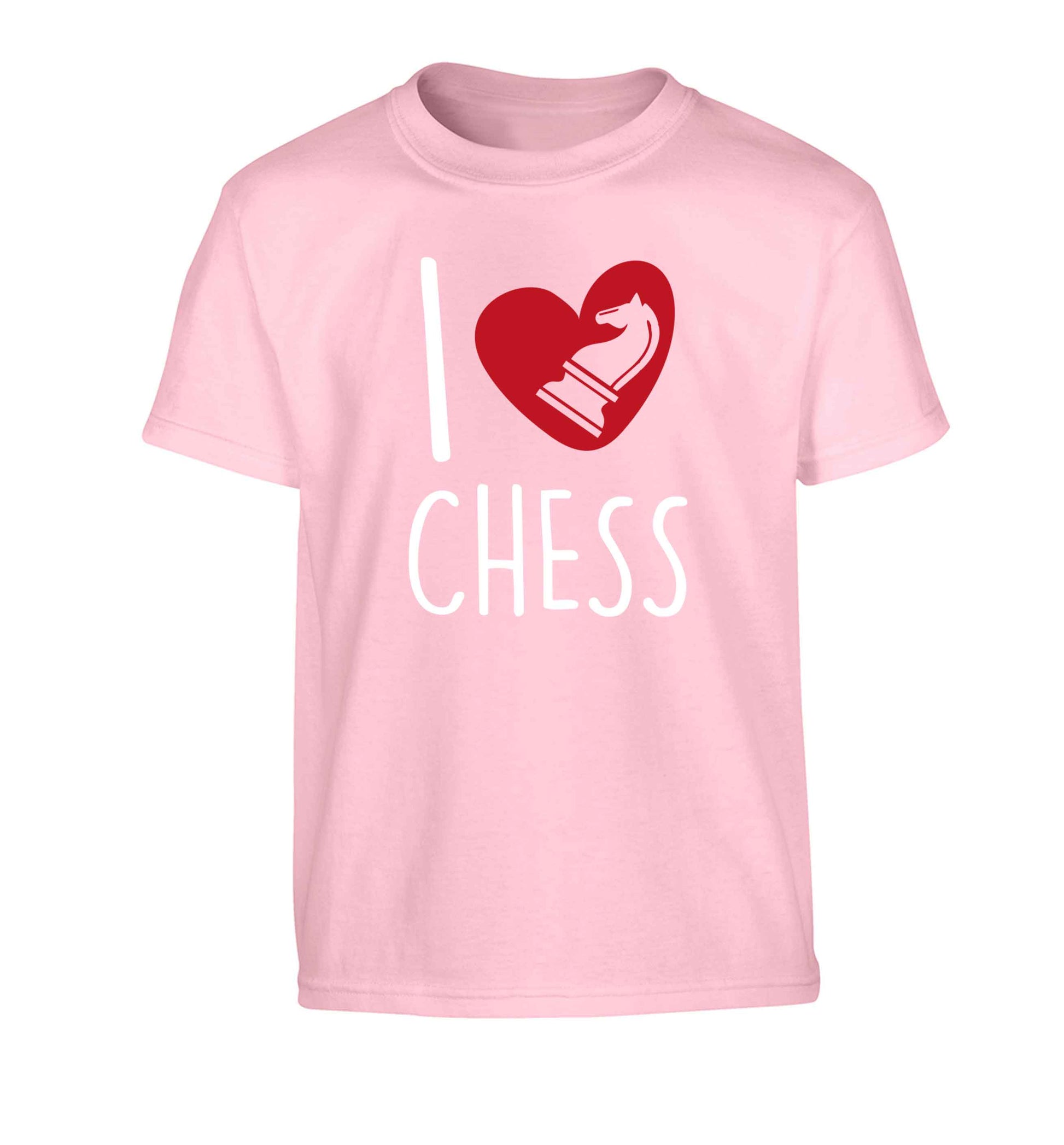 I love chess Children's light pink Tshirt 12-13 Years
