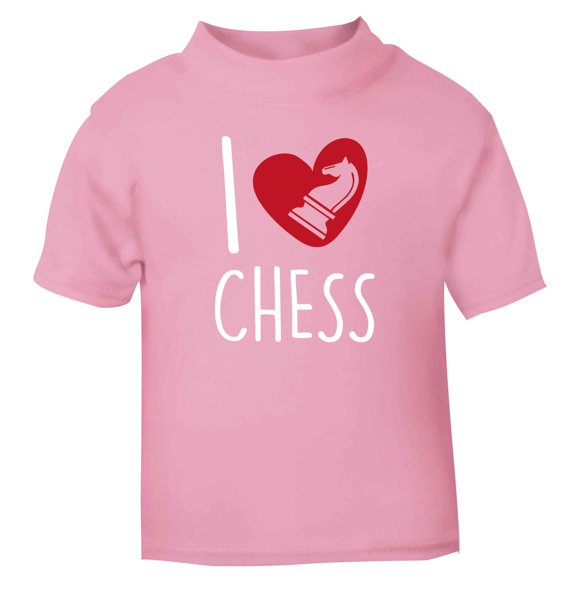 I love chess light pink Baby Toddler Tshirt 2 Years