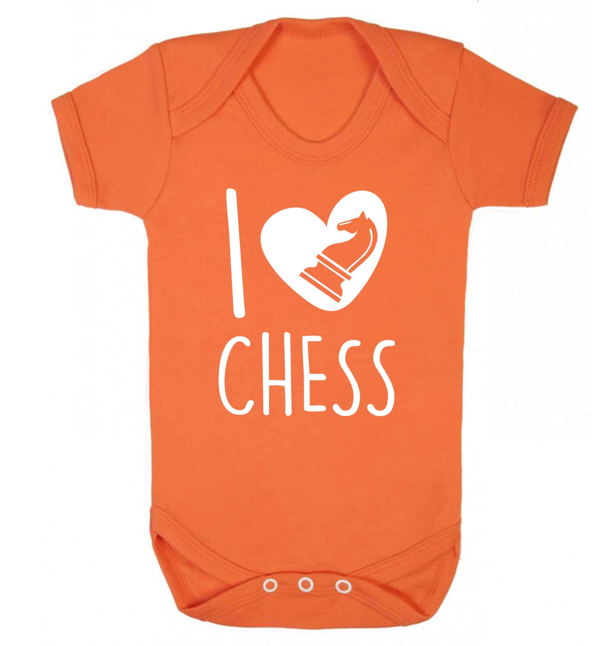 I love chess Baby Vest orange 18-24 months
