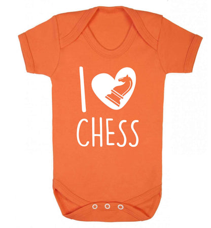 I love chess Baby Vest orange 18-24 months
