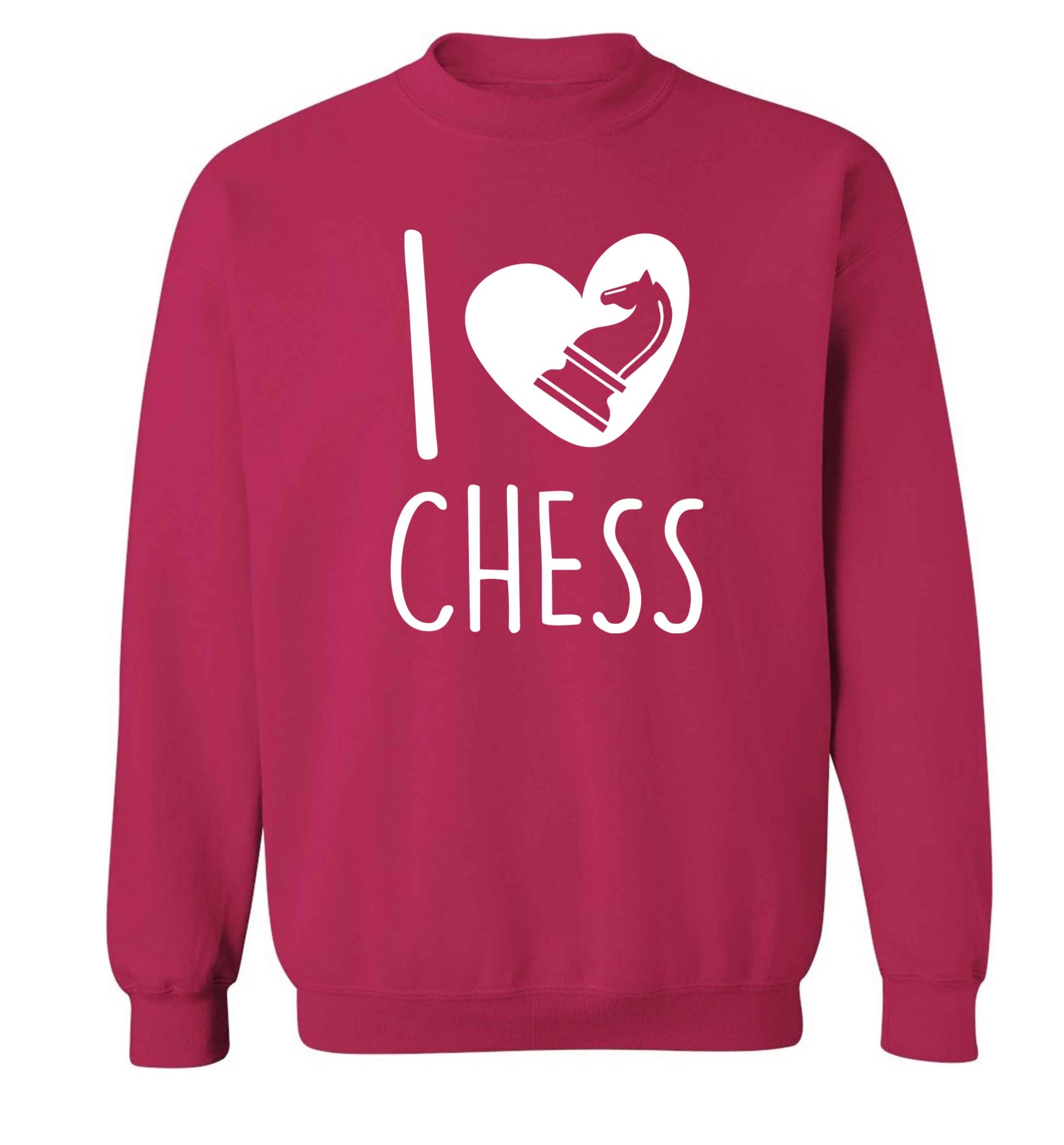 I love chess Adult's unisex pink Sweater 2XL