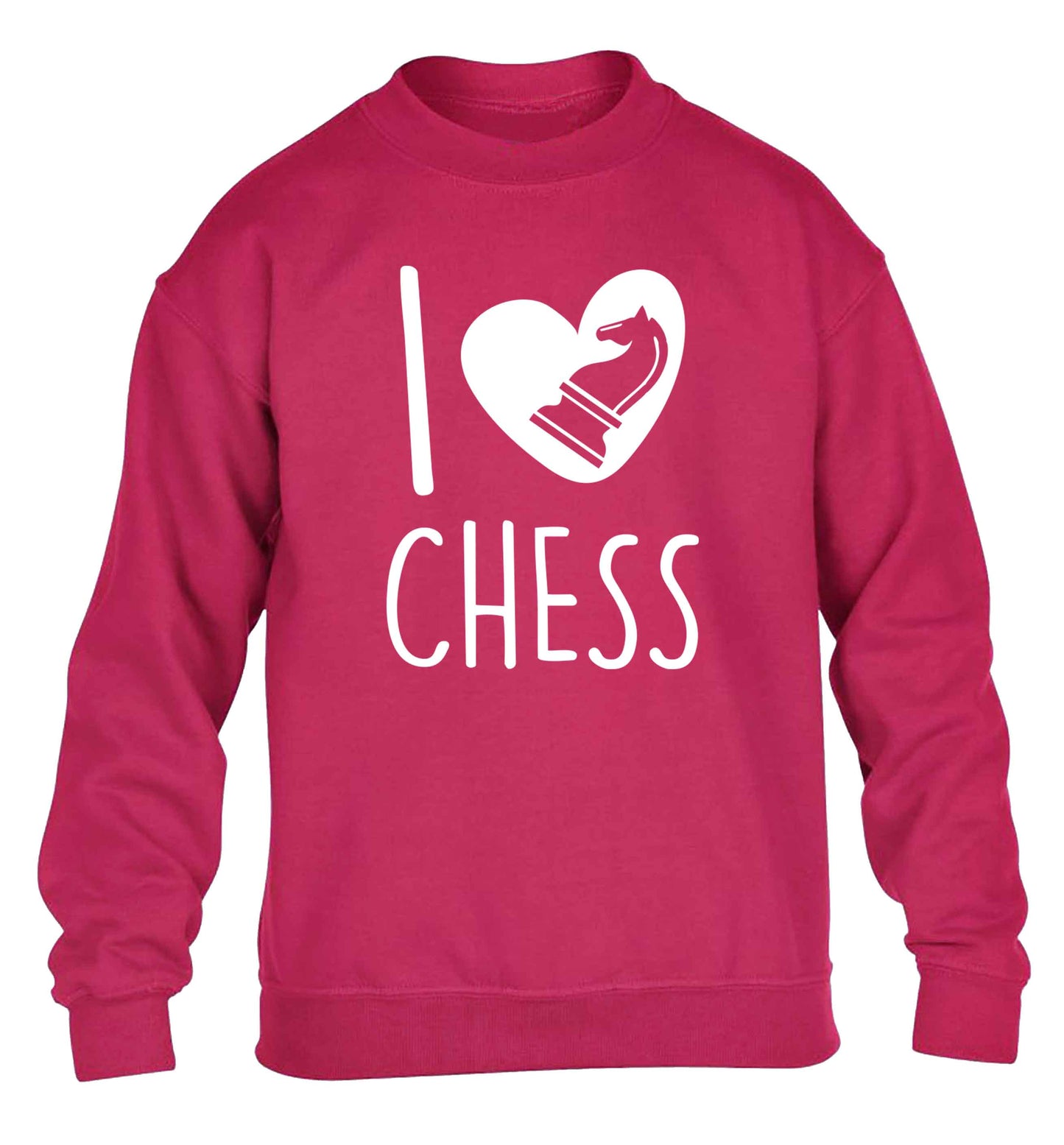 I love chess children's pink sweater 12-13 Years