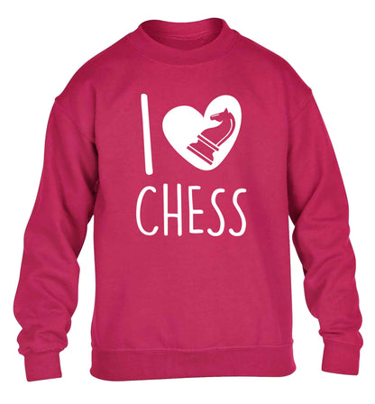 I love chess children's pink sweater 12-13 Years