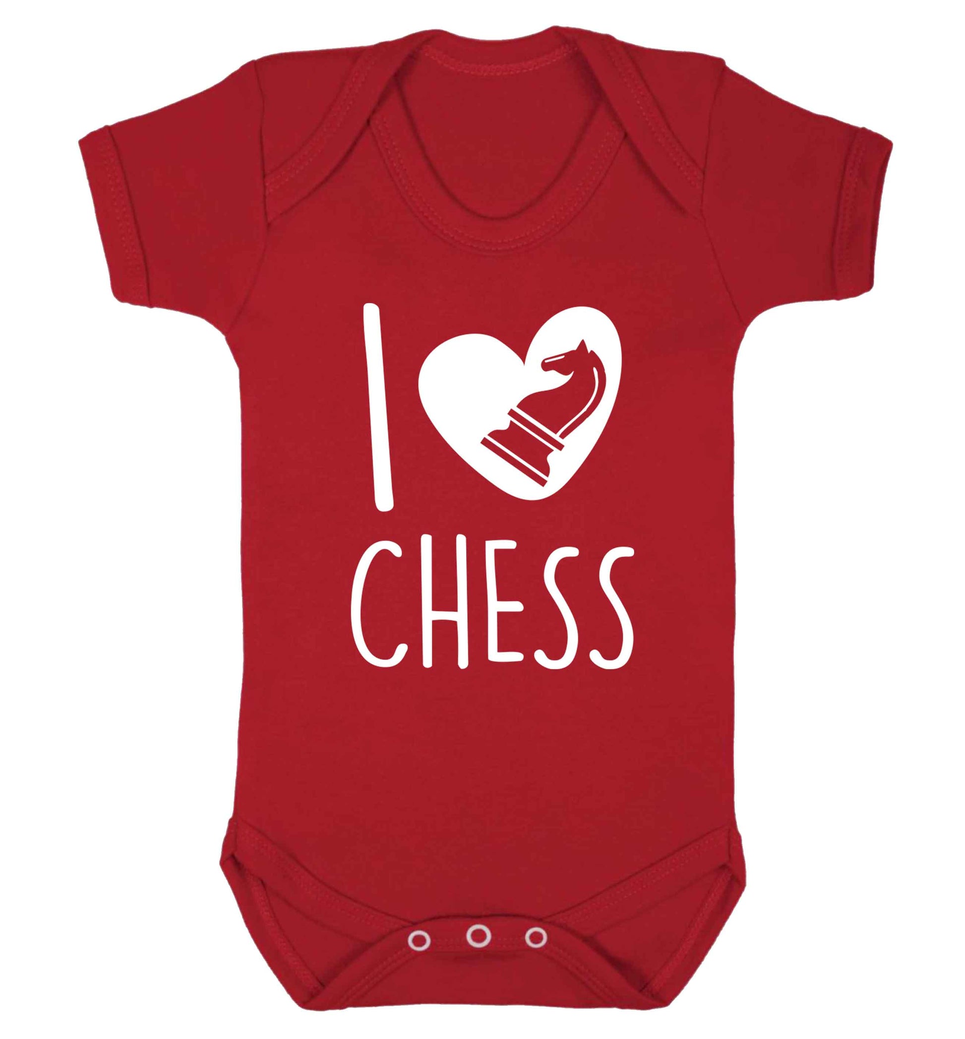 I love chess Baby Vest red 18-24 months