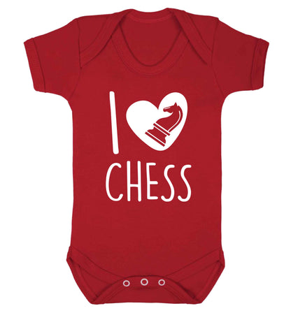 I love chess Baby Vest red 18-24 months
