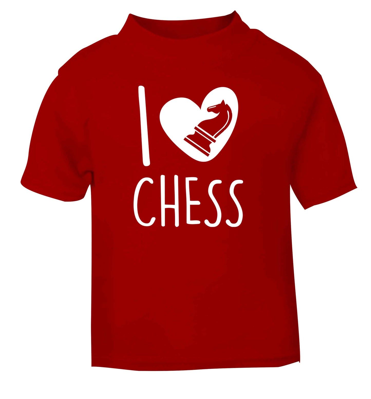 I love chess red Baby Toddler Tshirt 2 Years