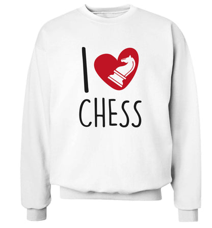 I love chess Adult's unisex white Sweater 2XL