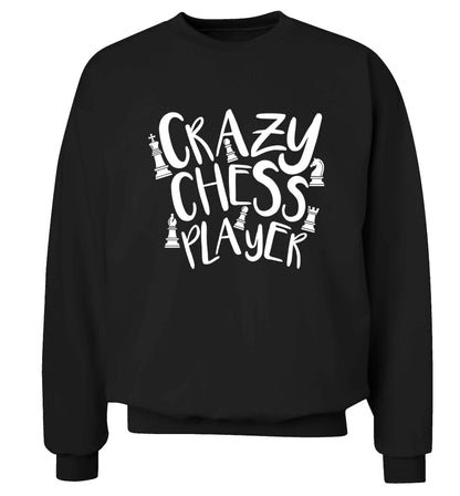 Crazy chess player Adult's unisex black Sweater 2XL