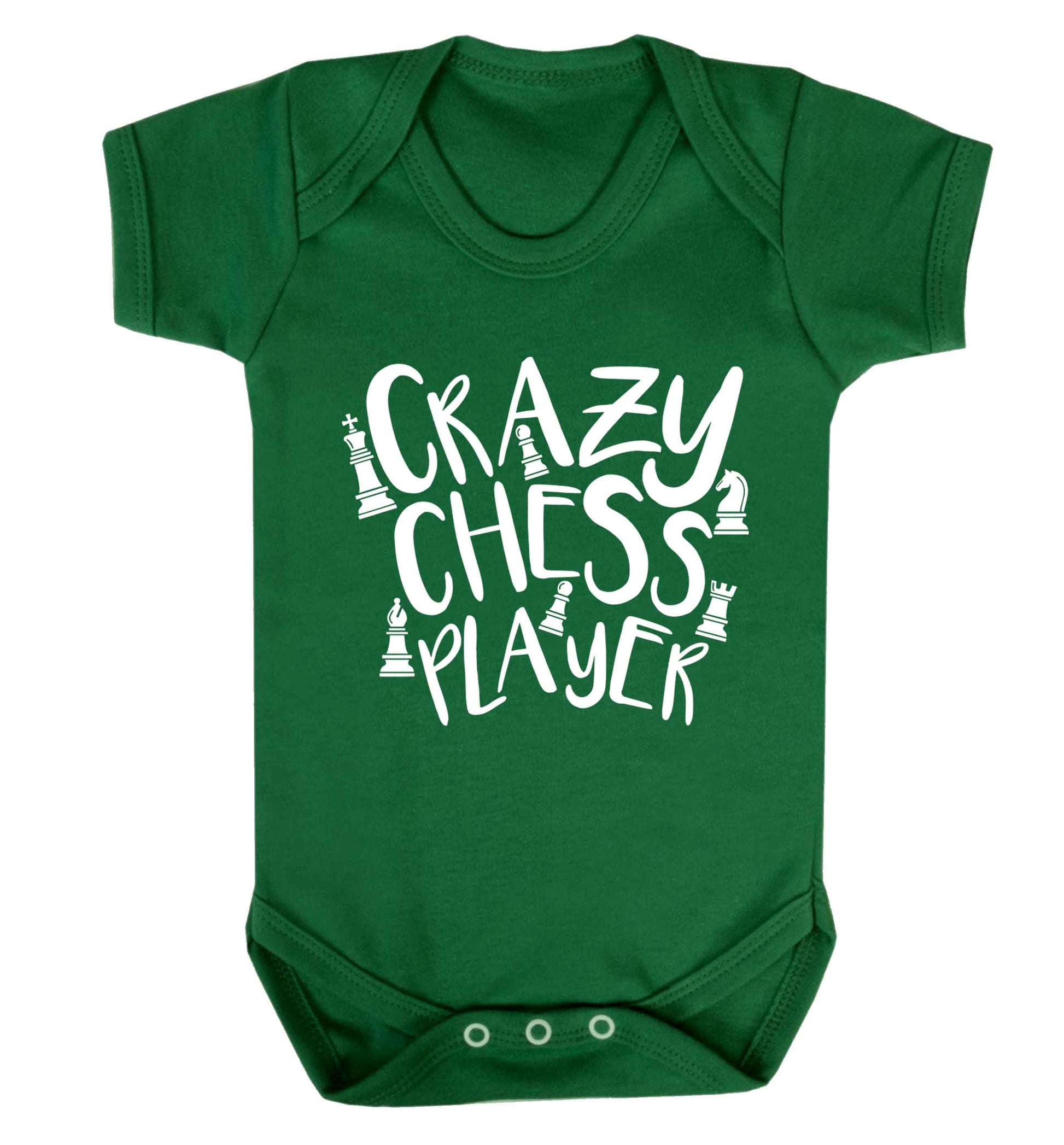 Crazy chess player Baby Vest green 18-24 months