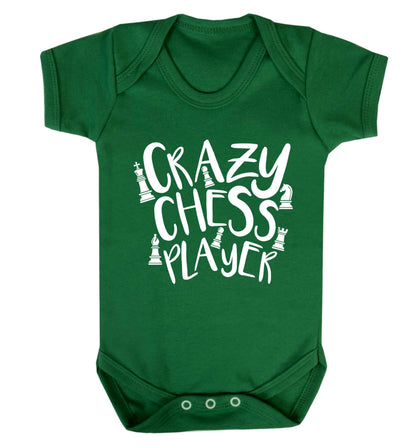 Crazy chess player Baby Vest green 18-24 months
