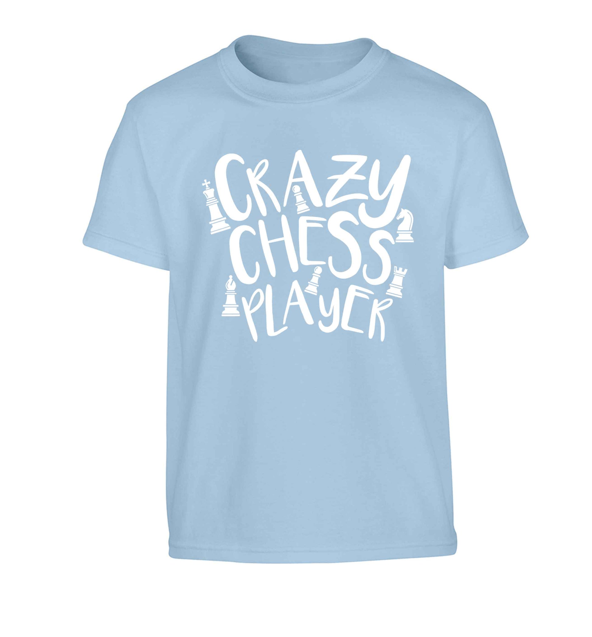 Crazy chess player Children's light blue Tshirt 12-13 Years