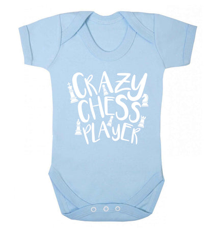 Crazy chess player Baby Vest pale blue 18-24 months