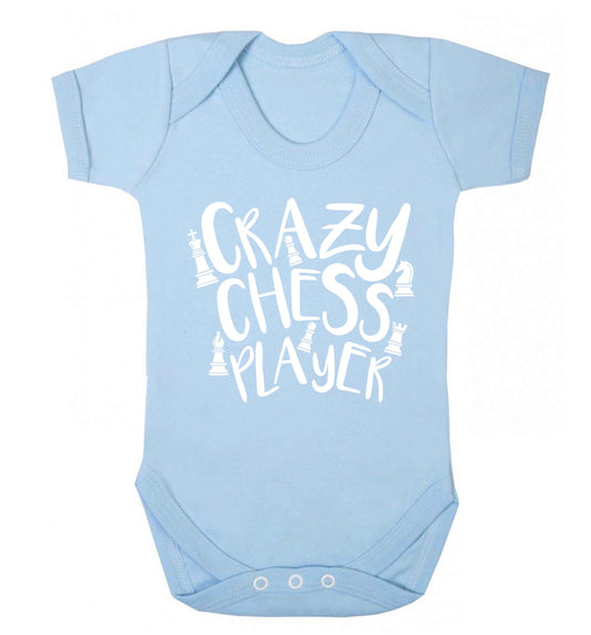 Crazy chess player Baby Vest pale blue 18-24 months