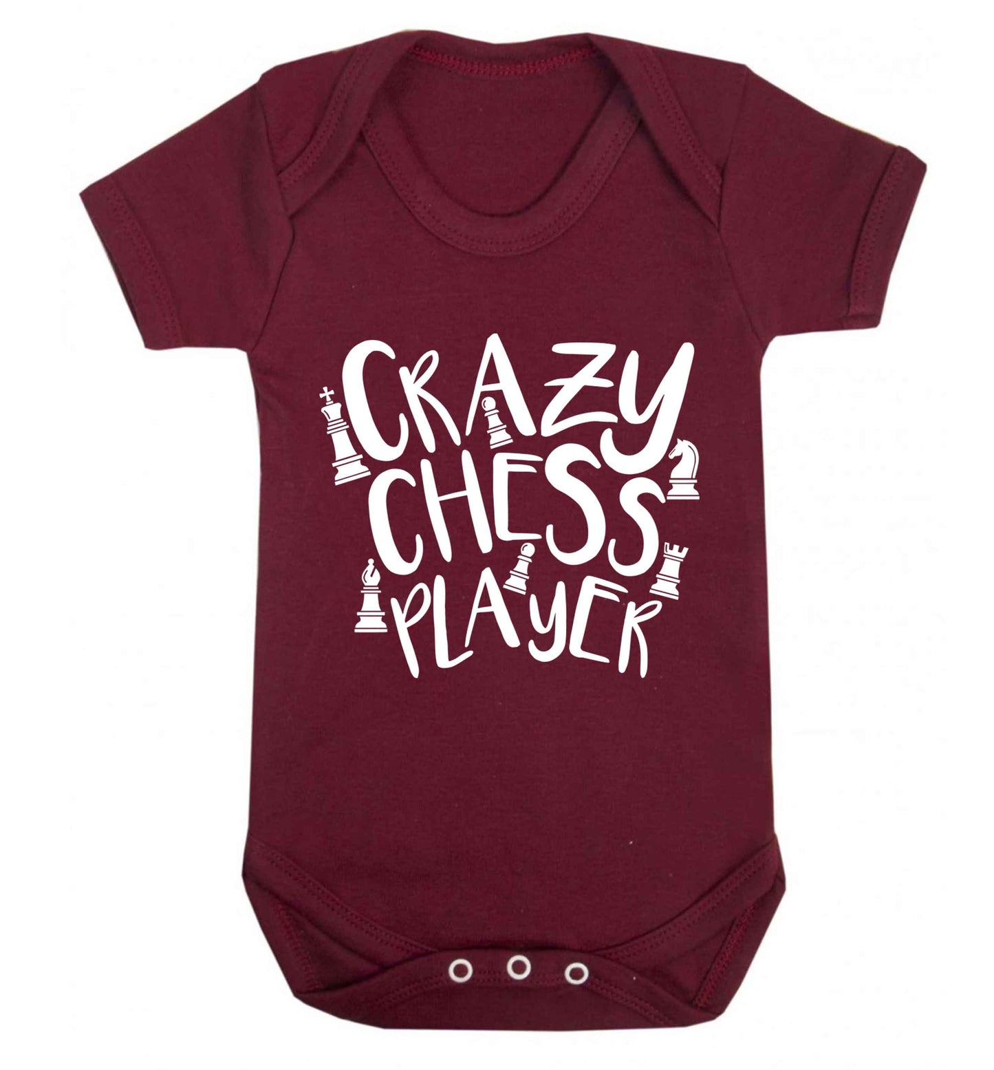 Crazy chess player Baby Vest maroon 18-24 months