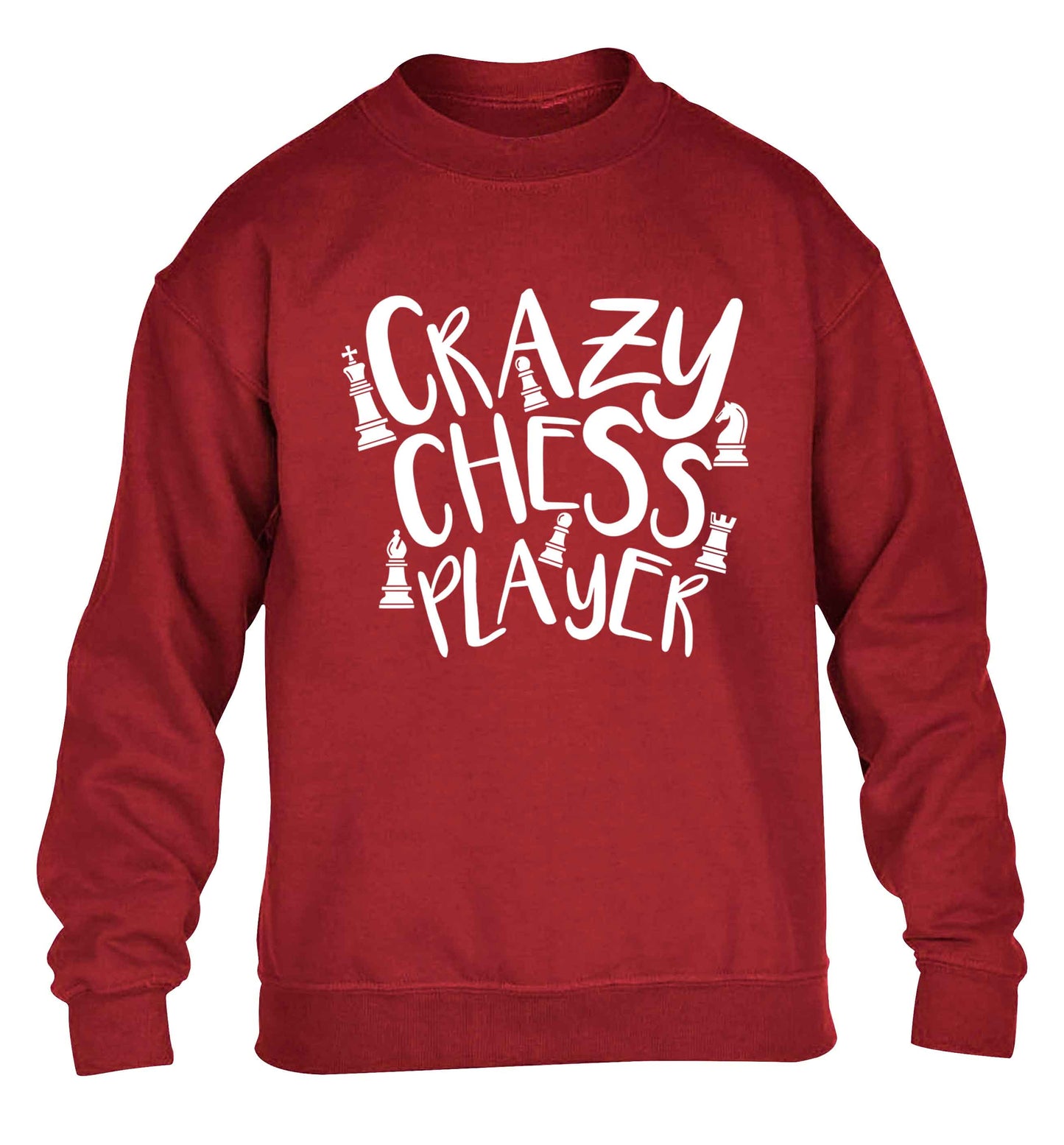 Crazy chess player children's grey sweater 12-13 Years