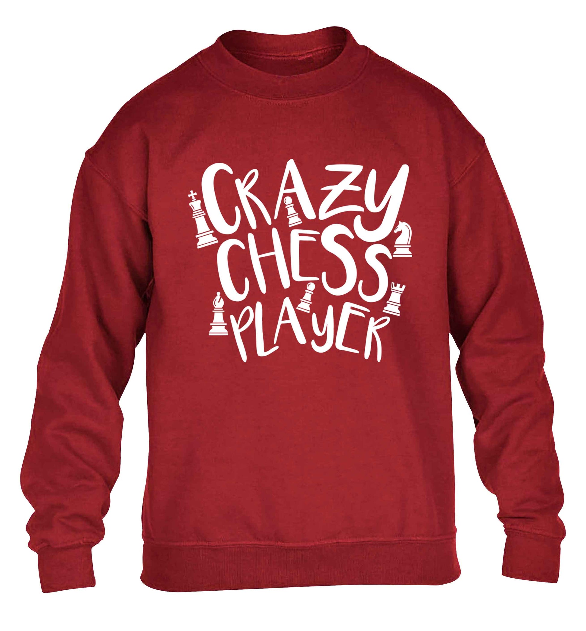 Crazy chess player children's grey sweater 12-13 Years