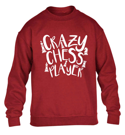 Crazy chess player children's grey sweater 12-13 Years