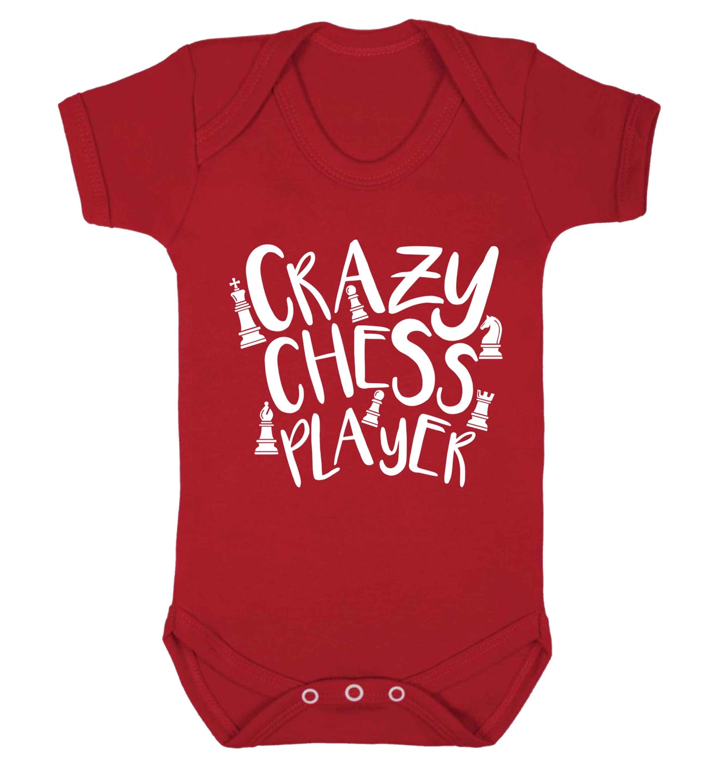 Crazy chess player Baby Vest red 18-24 months