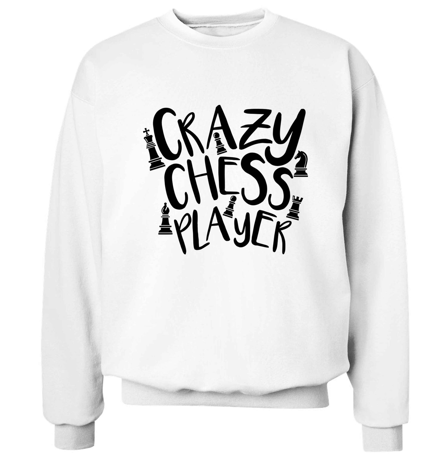 Crazy chess player Adult's unisex white Sweater 2XL