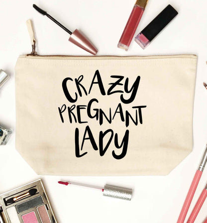 Crazy pregnant lady natural makeup bag