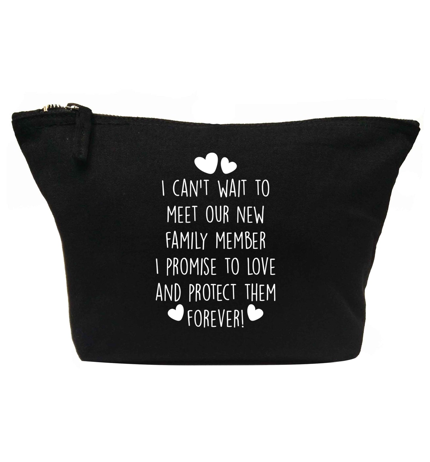 I can't wait to meet our new family member I promise to love and protect them forever| makeup / wash bag