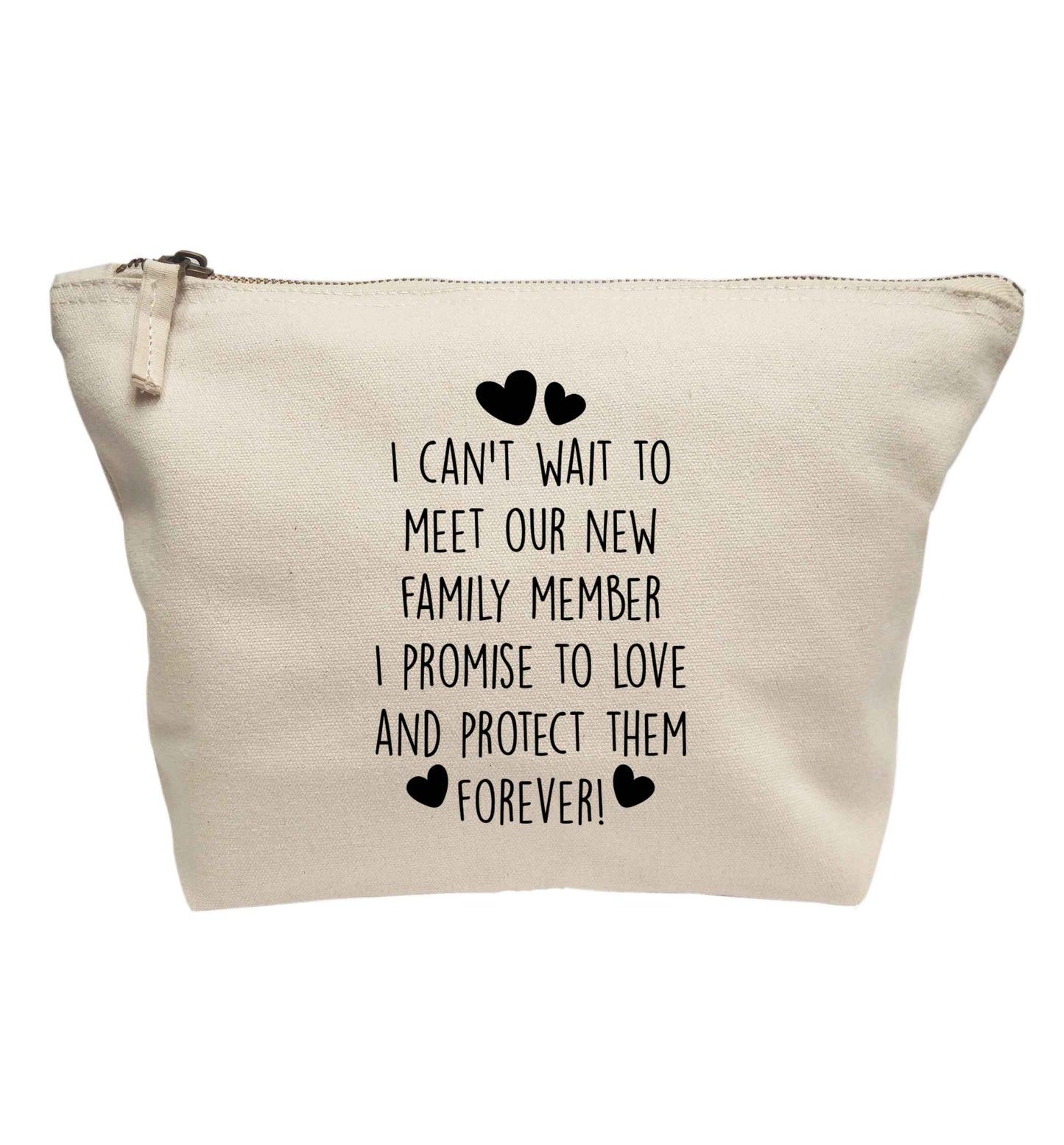I can't wait to meet our new family member I promise to love and protect them forever| makeup / wash bag