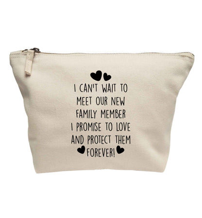 I can't wait to meet our new family member I promise to love and protect them forever| makeup / wash bag