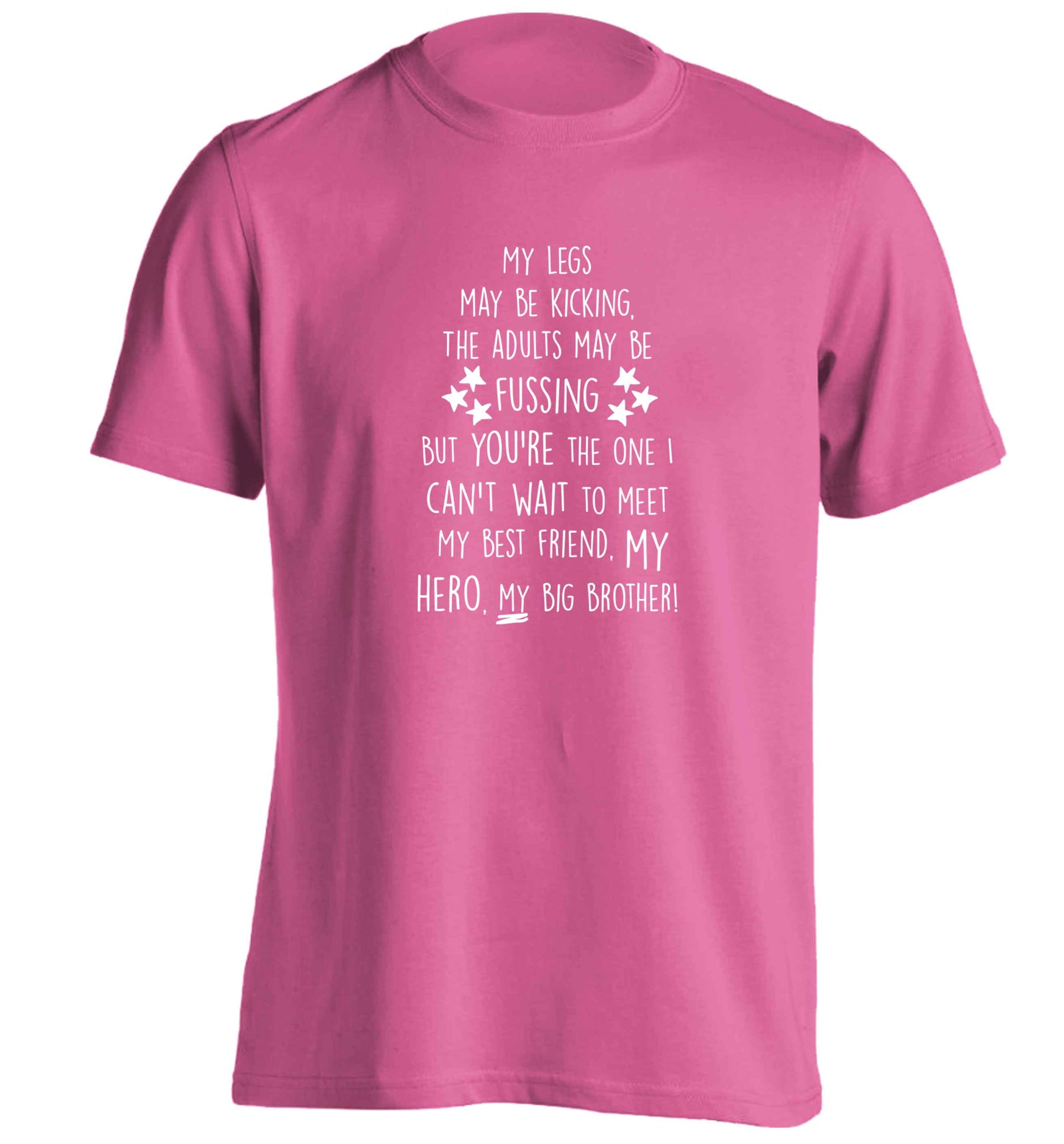 A poem from bump to big brother adults unisex pink Tshirt 2XL