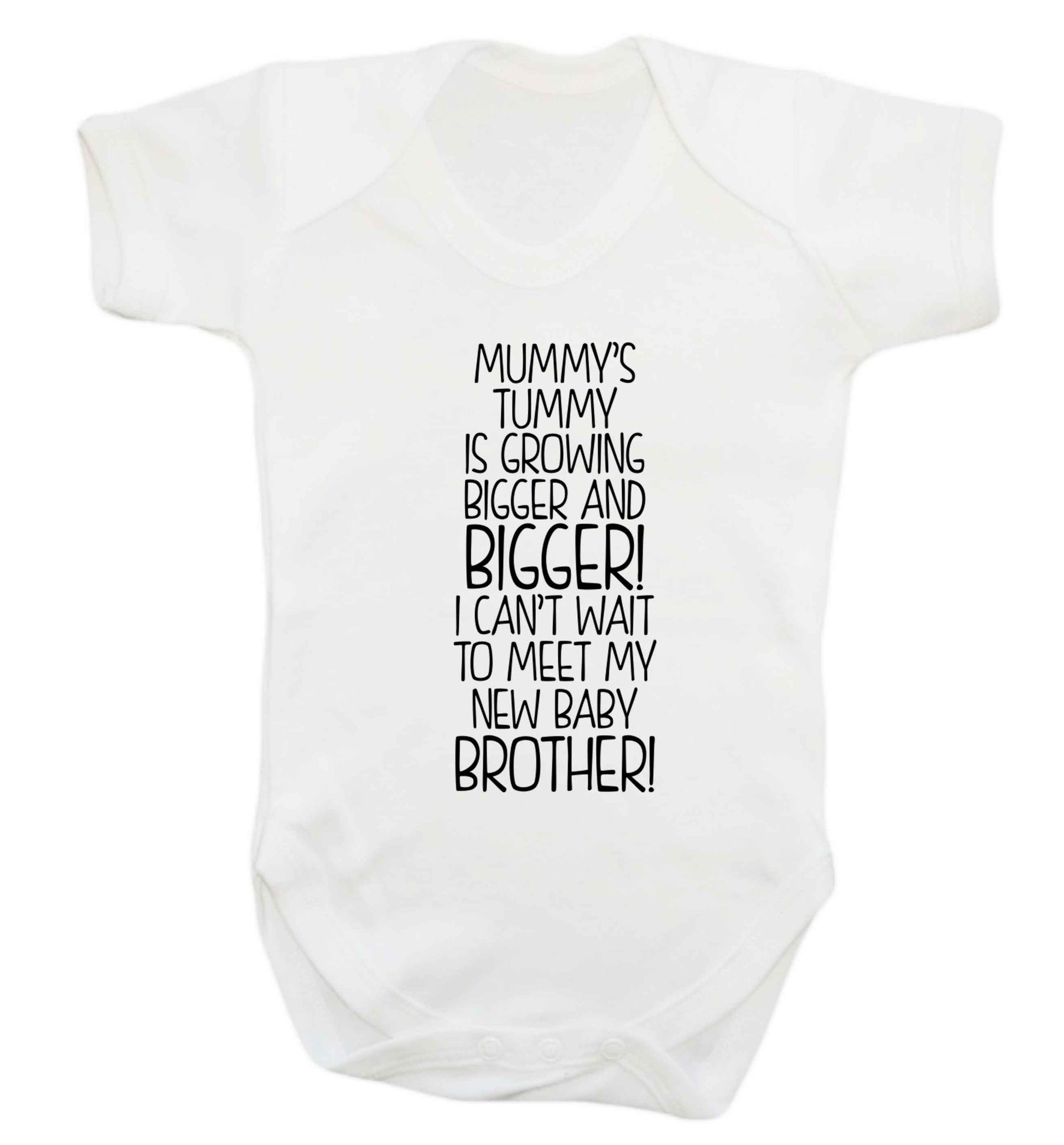 Mummy's tummy is growing bigger and bigger I can't wait to meet my new baby brother! Baby Vest white 18-24 months
