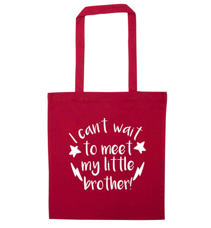 I can't wait to meet my sister! red tote bag