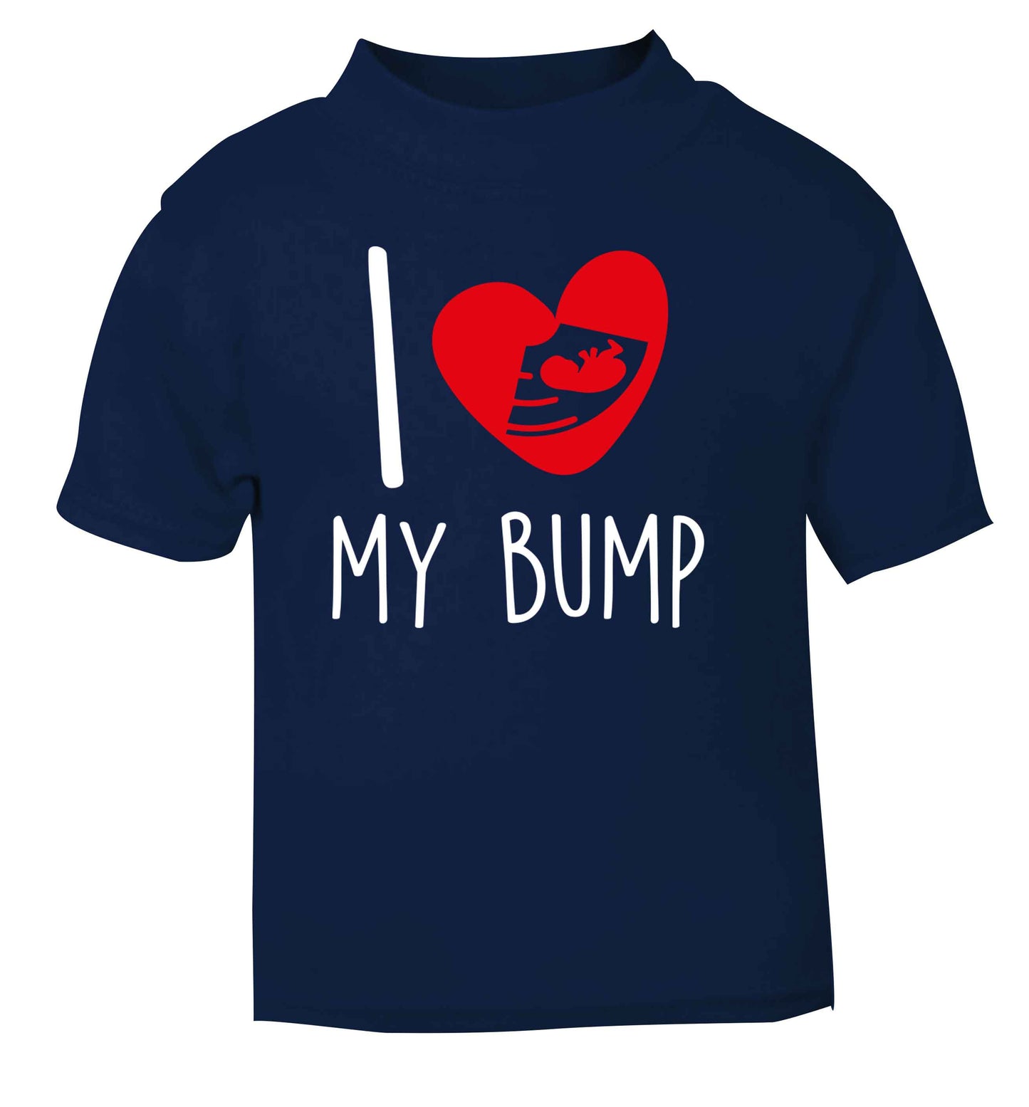 I love my bump navy Baby Toddler Tshirt 2 Years