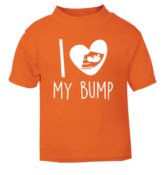 I love my bump orange Baby Toddler Tshirt 2 Years
