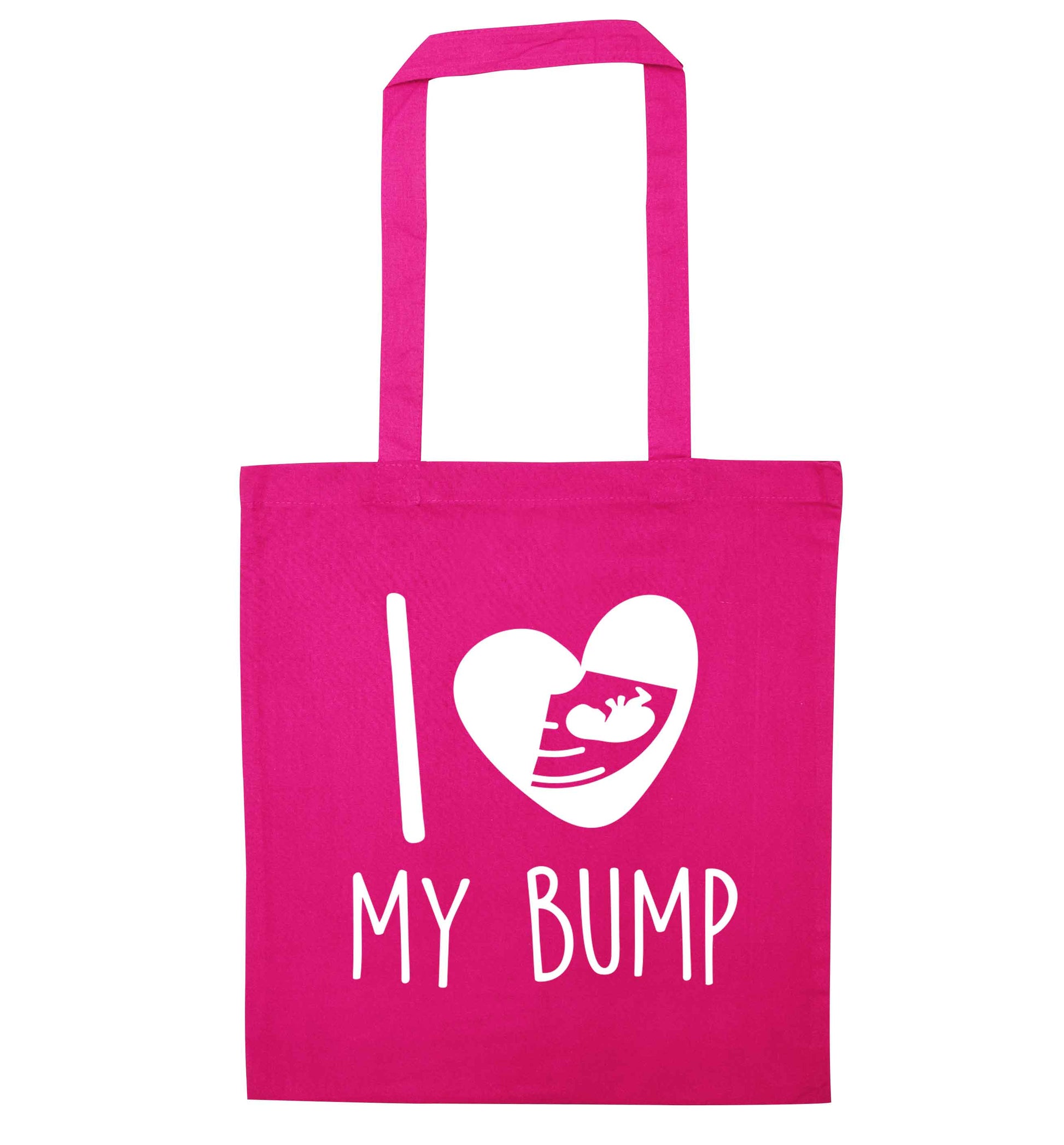 I love my bump pink tote bag