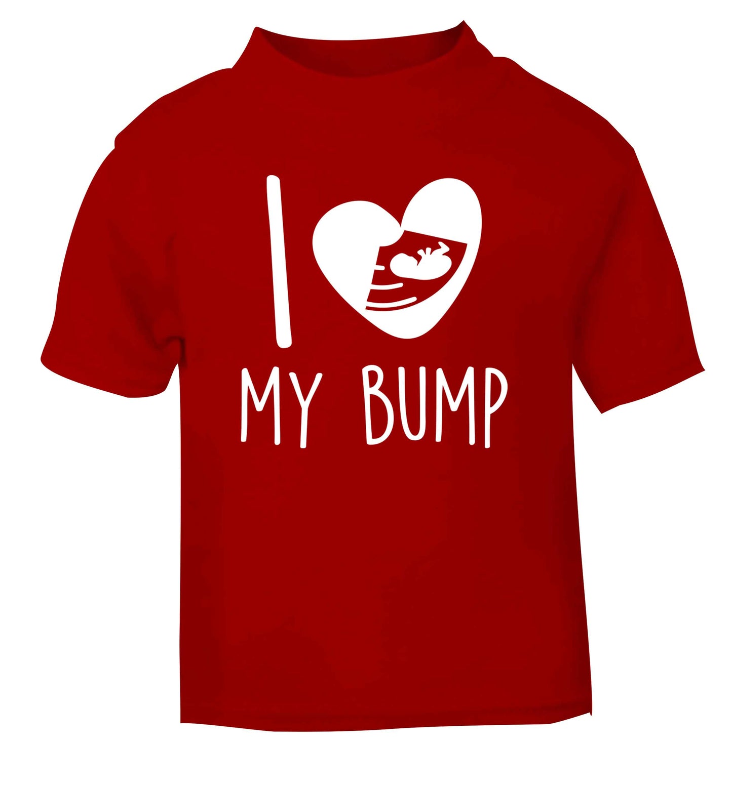 I love my bump red Baby Toddler Tshirt 2 Years