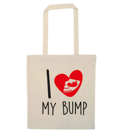 I love my bump natural tote bag