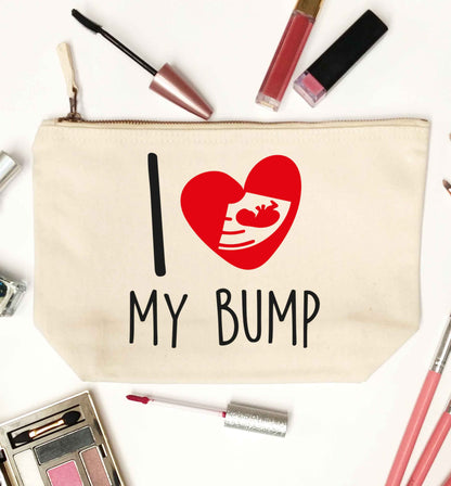 I love my bump natural makeup bag
