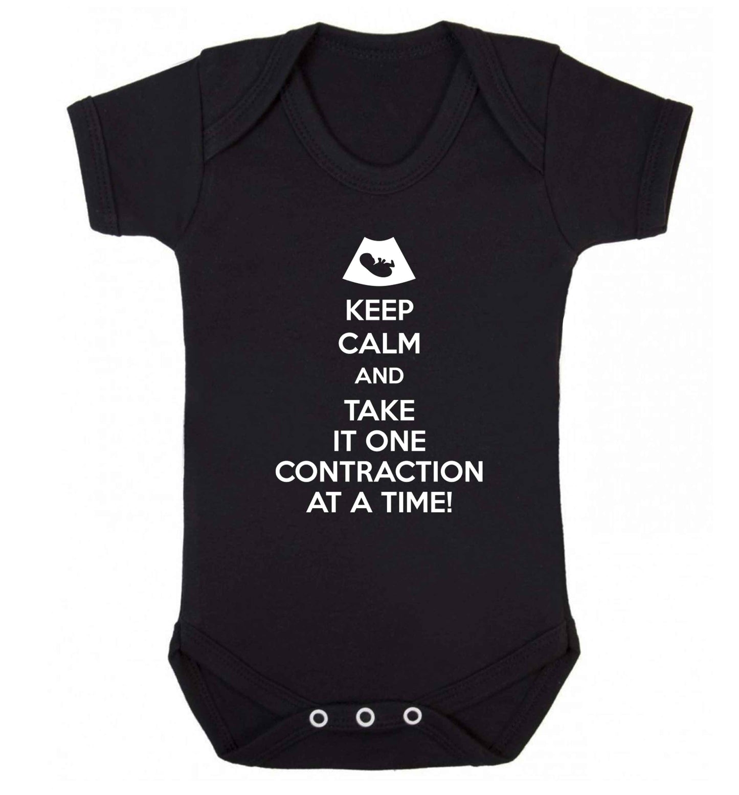 Keep calm and take it one contraction at a time Baby Vest black 18-24 months